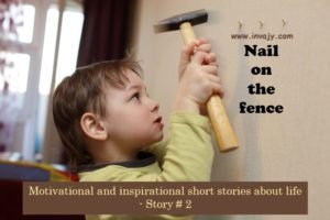 inspirational short stories - nail on the fence